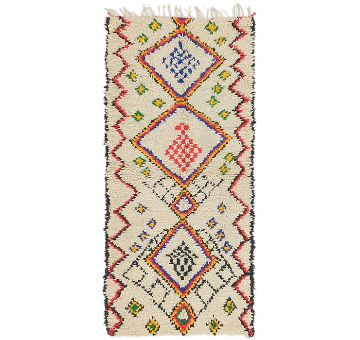 3' 2 x 6' 9 Moroccan Runner Rug