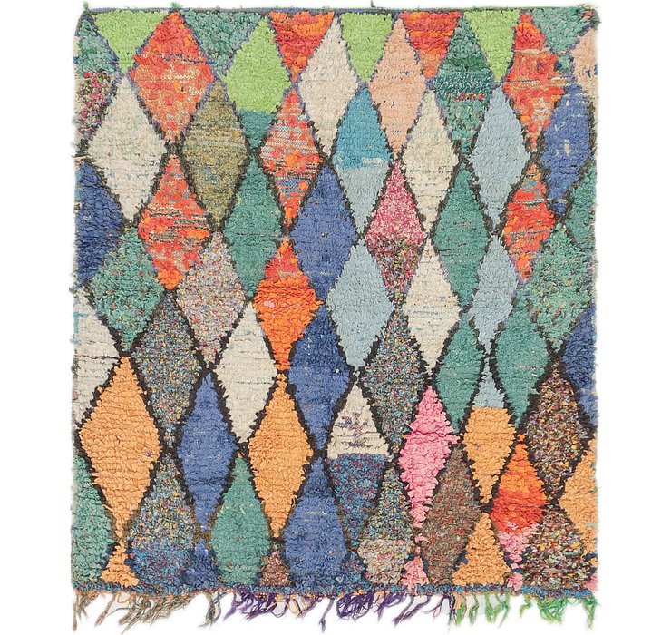 HandKnotted 5' x 5' 5 Moroccan Square Rug