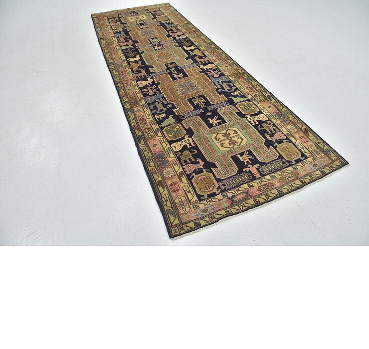 4' x 11' 7 Ardabil Persian Runner ...