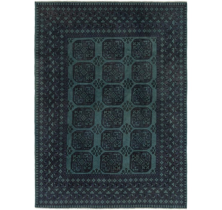 HandKnotted 6' 9 x 9' 5 Afghan Akhche Rug