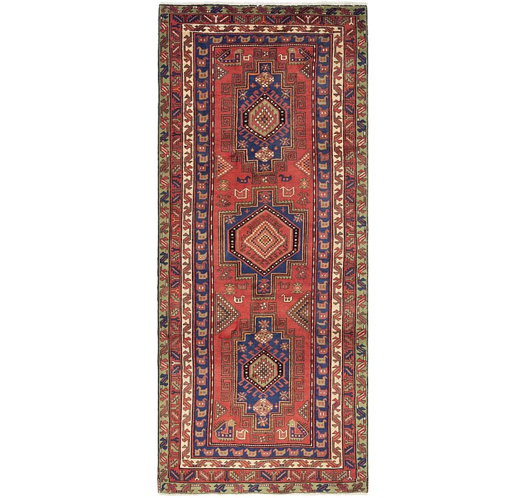 4' 8 x 11' 3 Zanjan Persian Runner Rug