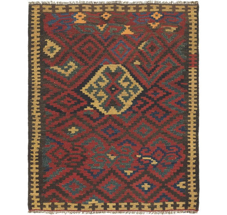 4' x 4' 8 Kilim Maymana Square Rug