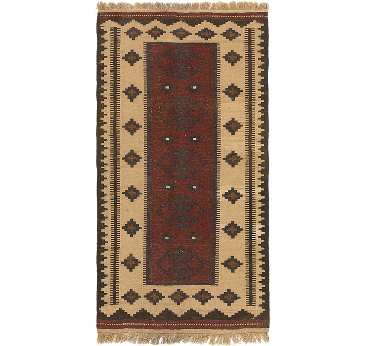 3' 3 x 6' Kilim Dhurrie Rug