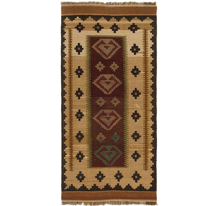 3' 2 x 6' 7 Kilim Dhurrie Runner Rug