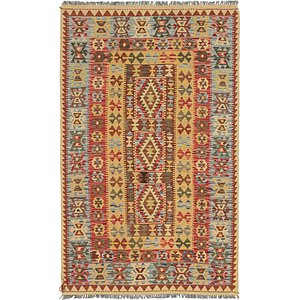 4' 4 x 7' Kilim Maymana Rug