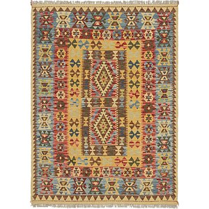 4' 6 x 6' 2 Kilim Maymana Rug