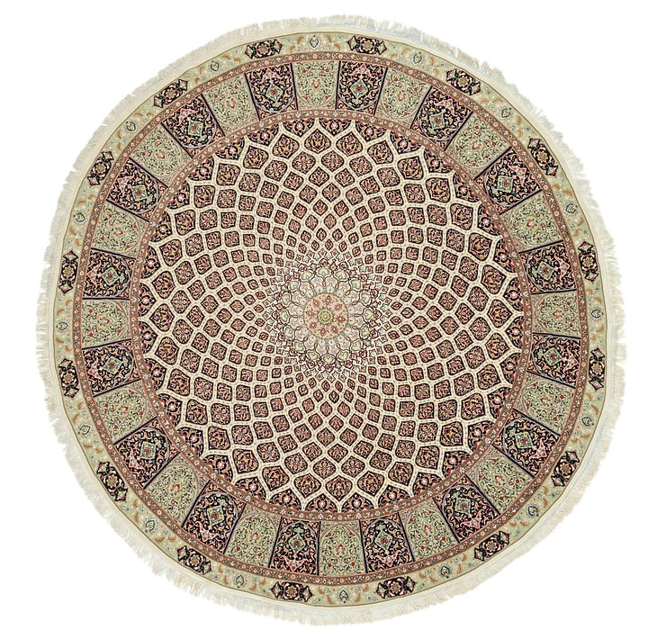 405cm x 405cm Tabriz Persian Round Rug