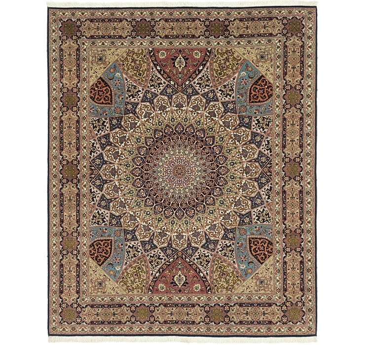 6' 8 x 8' 3 Tabriz Persian Square Rug