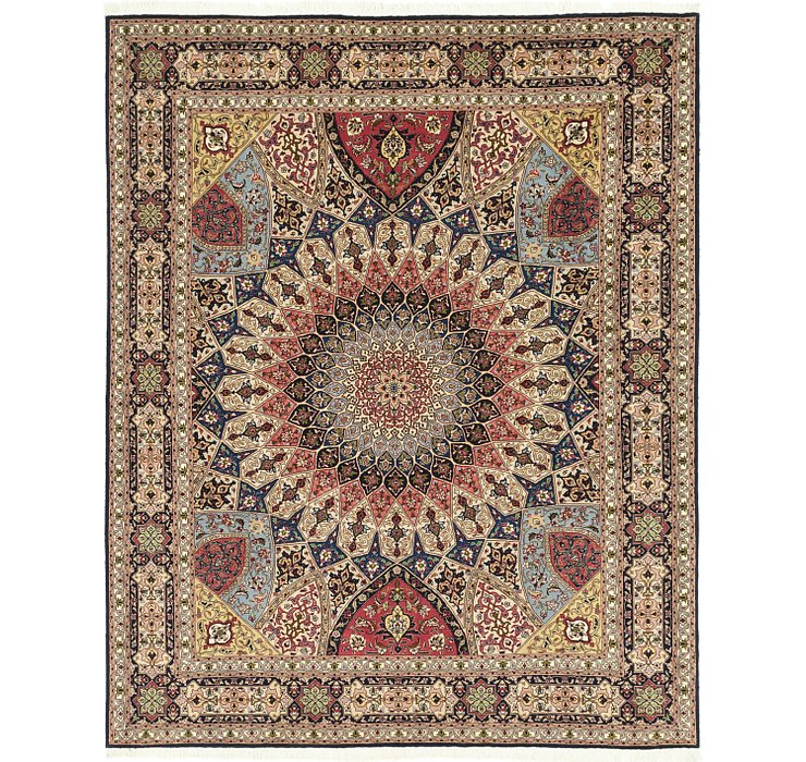 6' 8 x 8' 4 Tabriz Persian Square Rug
