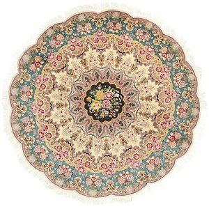 6' 6 x 6' 6 Tabriz Persian Round Rug