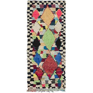 3' x 7' 5 Moroccan Runner Rug