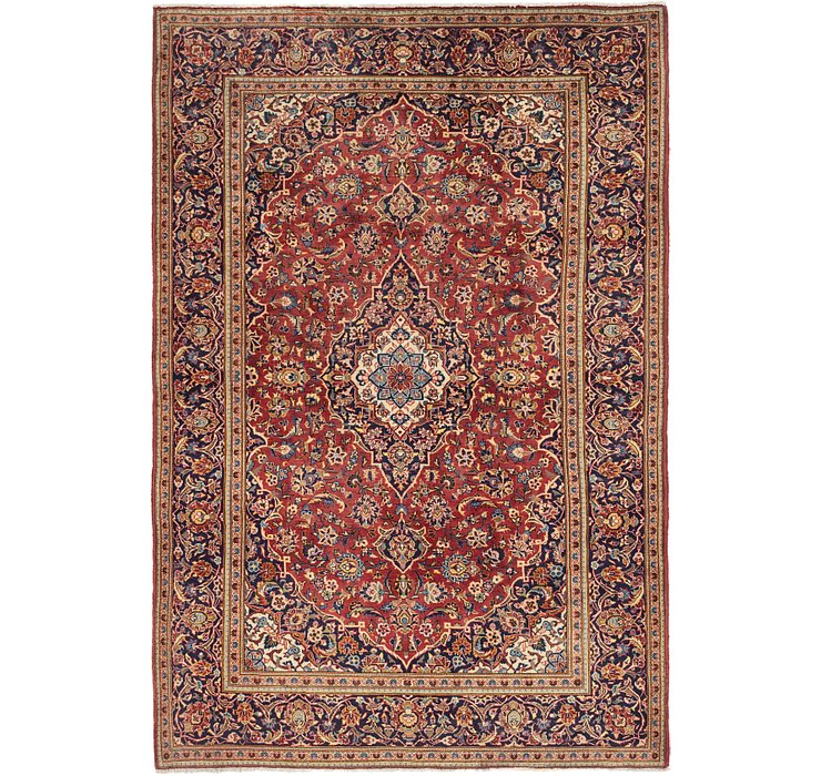 6' 6 x 10' Kashan Persian Rug