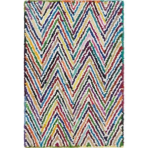 Unique Loom 2' x 3' Braided Chindi Rug