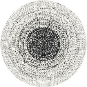 Unique Loom 3' 10 x 3' 10 Braided Chindi Round Rug