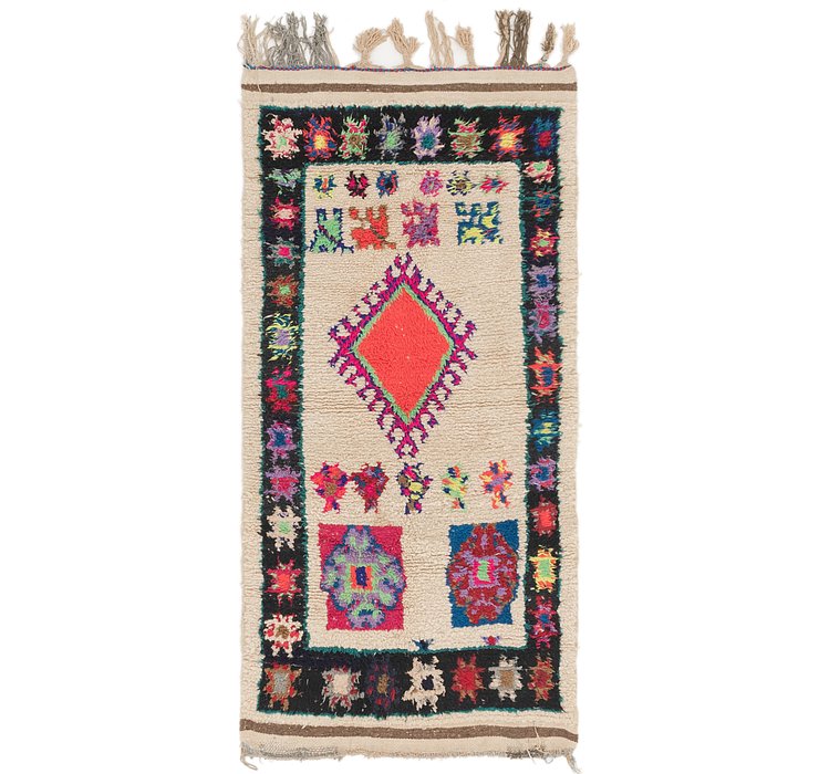 3' x 6' 2 Moroccan Runner Rug
