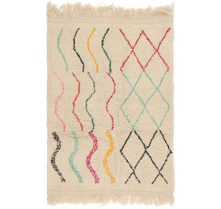 HandKnotted 3' 6 x 5' Moroccan Rug