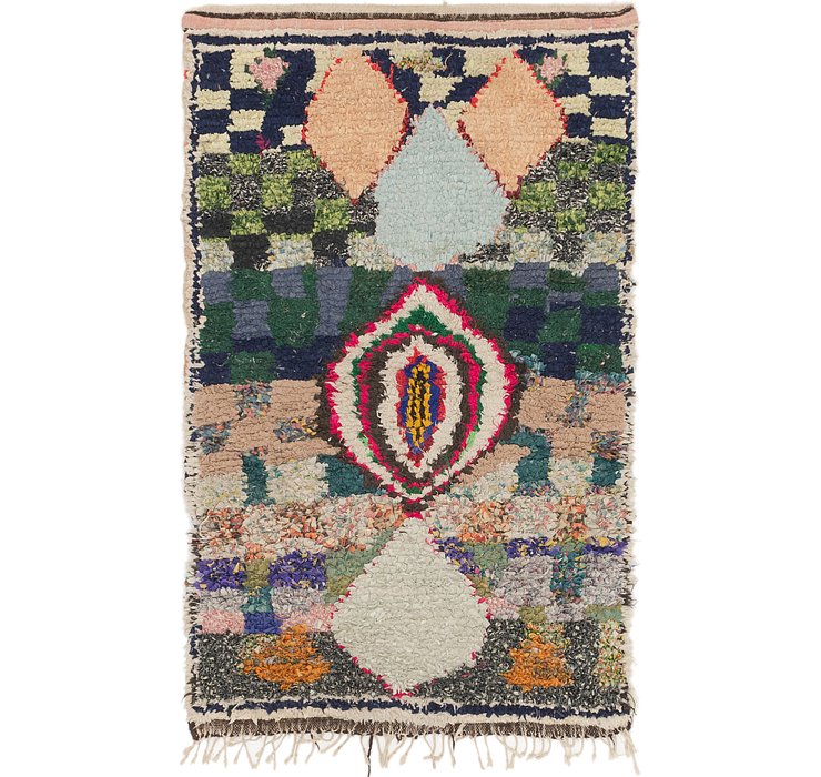 HandKnotted 4' 5 x 7' Moroccan Rug