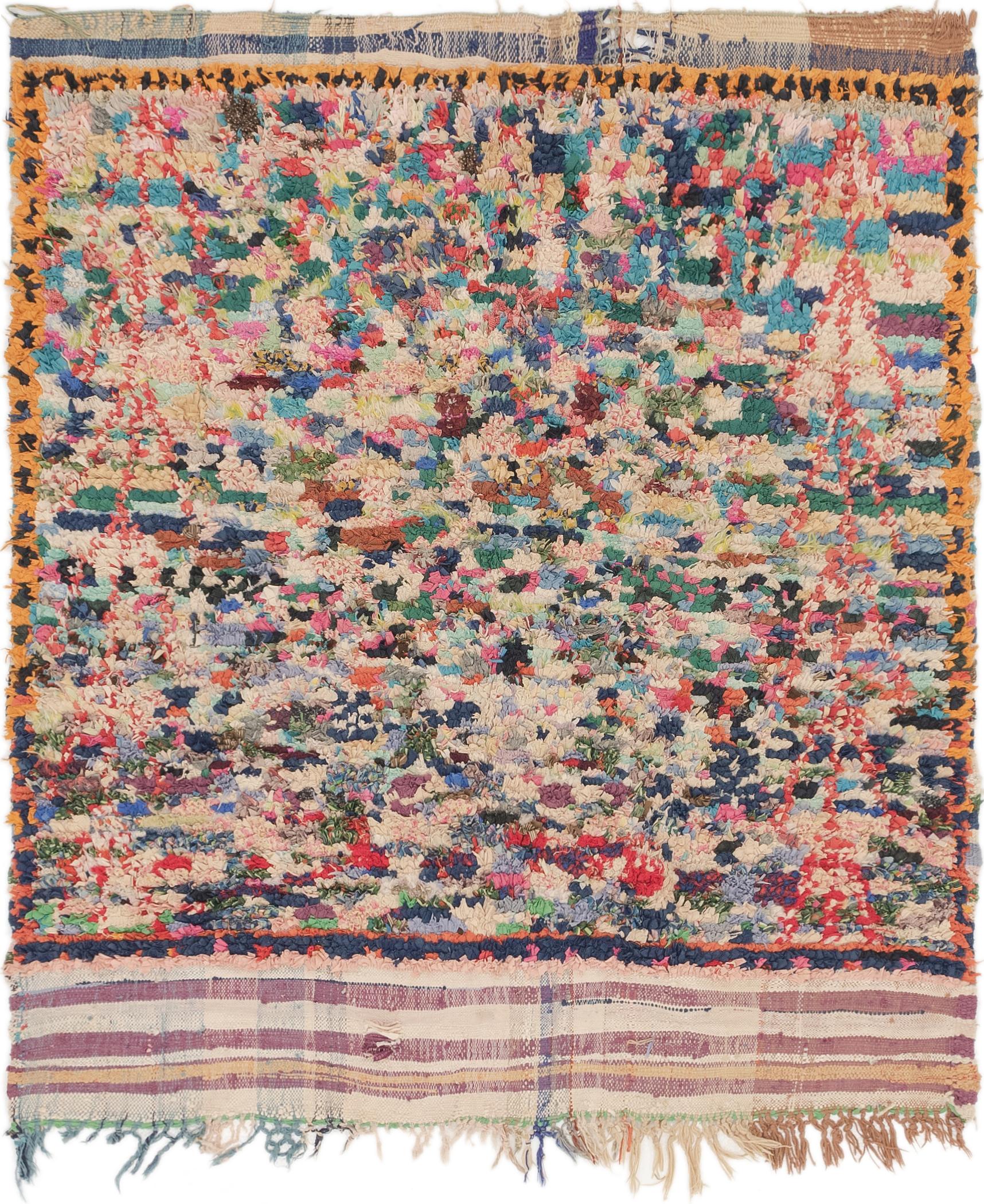 Multicolor 5 2 X 8 Moroccan Square Rug Erugs Main Image Of Rug