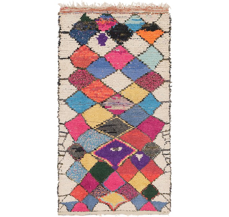 4' x 7' 4 Moroccan Runner Rug
