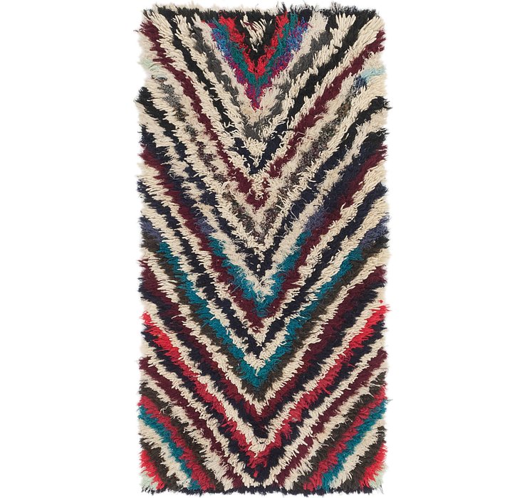 2' 6 x 5' 5 Moroccan Runner Rug