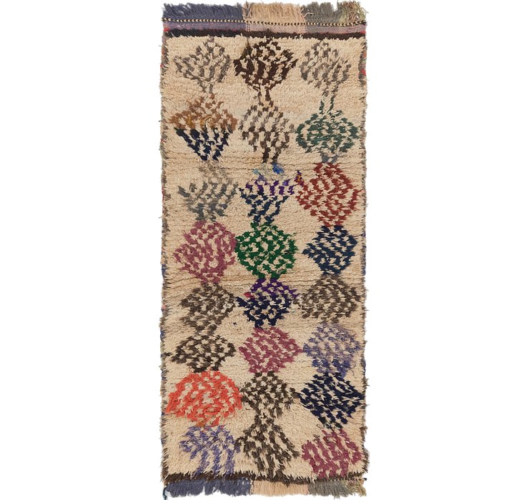 HandKnotted 3' x 6' 9 Moroccan Runner Rug