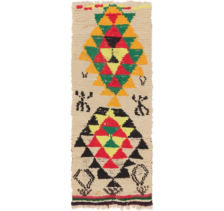 2' 8 x 6' 5 Moroccan Runner Rug