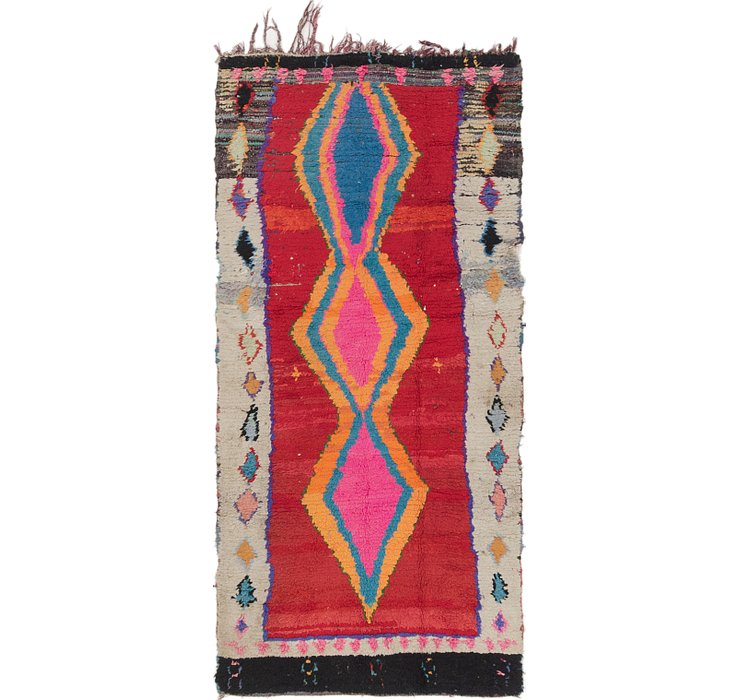 HandKnotted 3' 6 x 7' Moroccan Runner Rug