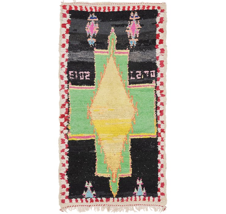 3' 5 x 6' 5 Moroccan Runner Rug