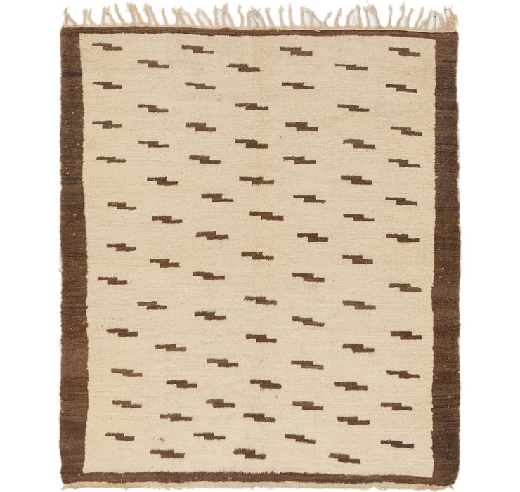 HandKnotted 4' 9 x 5' 7 Moroccan Square Rug