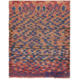 5' 3 x 6' 7 Moroccan Square Rug
