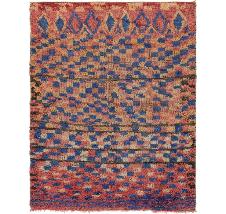 HandKnotted 5' 3 x 6' 7 Moroccan Square Rug