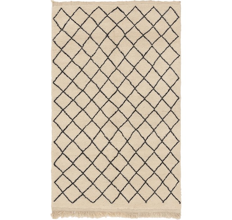 HandKnotted 5' x 8' 4 Moroccan Rug