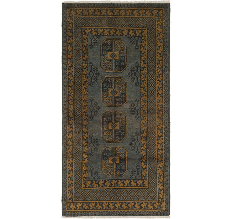 3' 3 x 6' 6 Afghan Akhche Runner Rug