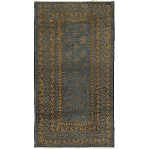 3' 5 x 6' 4 Afghan Akhche Runner Rug