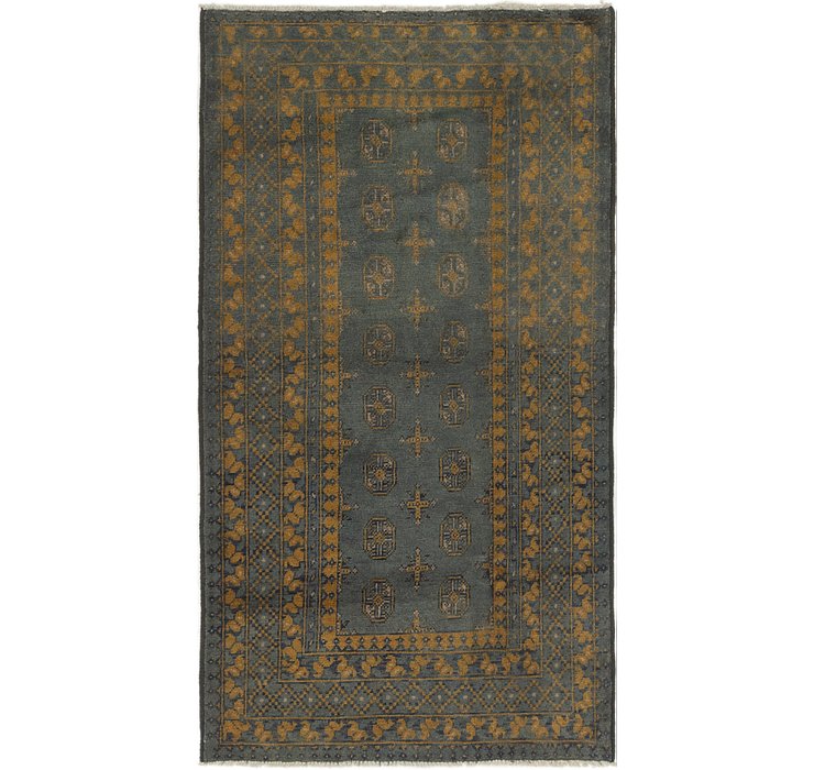 3' 5 x 6' 4 Afghan Akhche Runner Rug