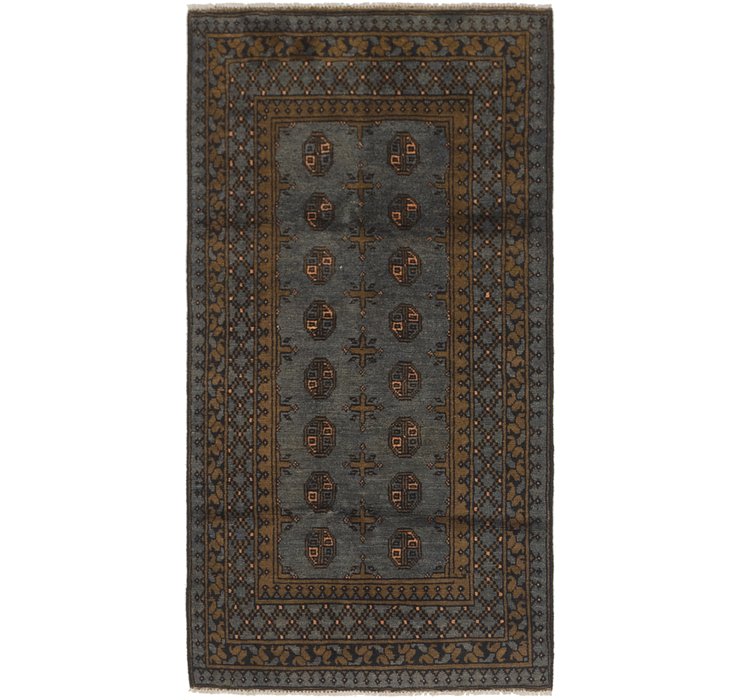 3' 3 x 6' 3 Afghan Akhche Runner Rug