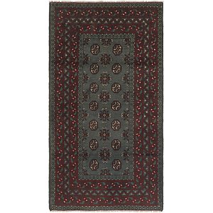3' 4 x 6' 2 Afghan Akhche Runner Rug