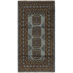 3' 5 x 6' 7 Afghan Akhche Runner Rug