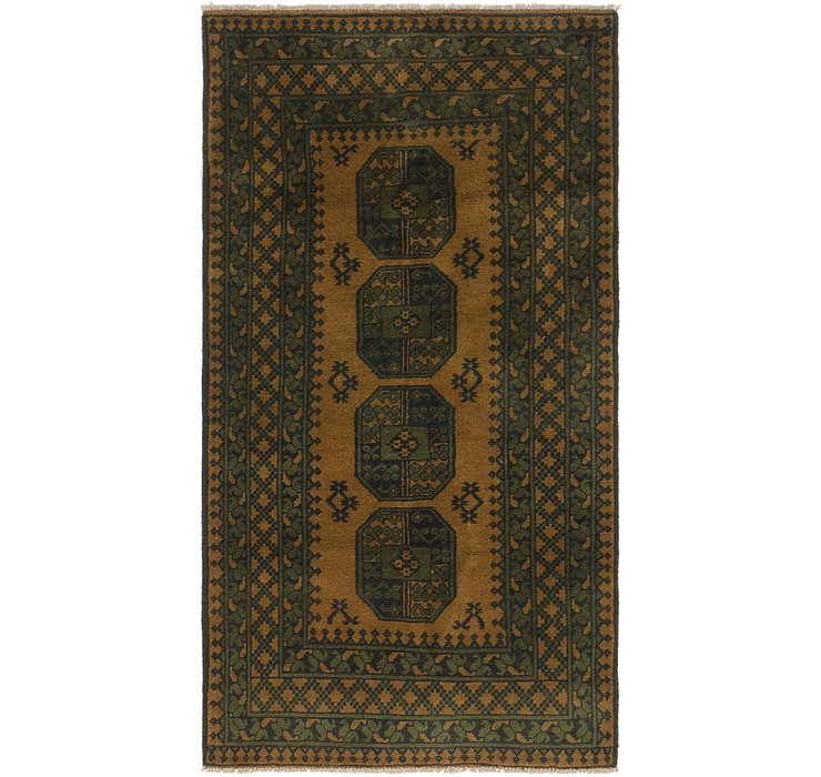 3' 4 x 6' 5 Afghan Akhche Runner Rug