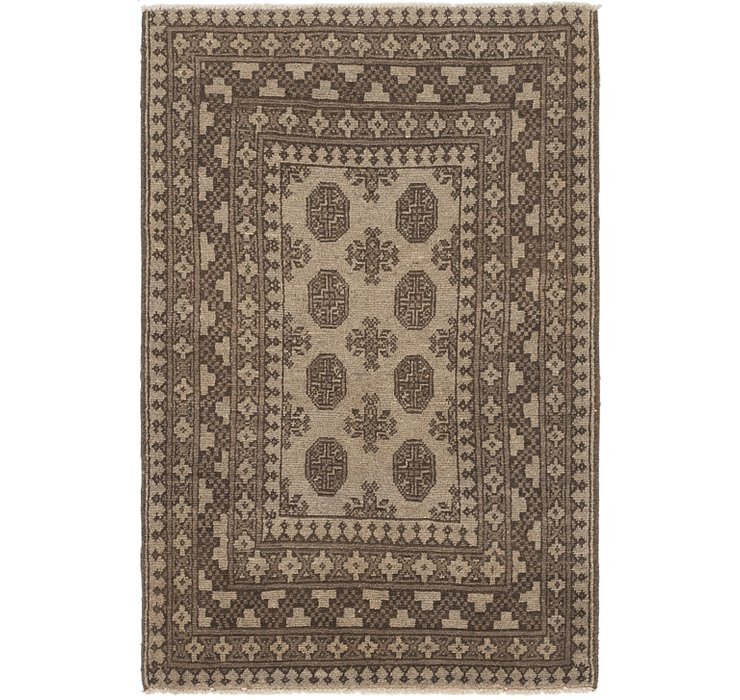 2' 9 x 4' 2 Afghan Akhche Rug