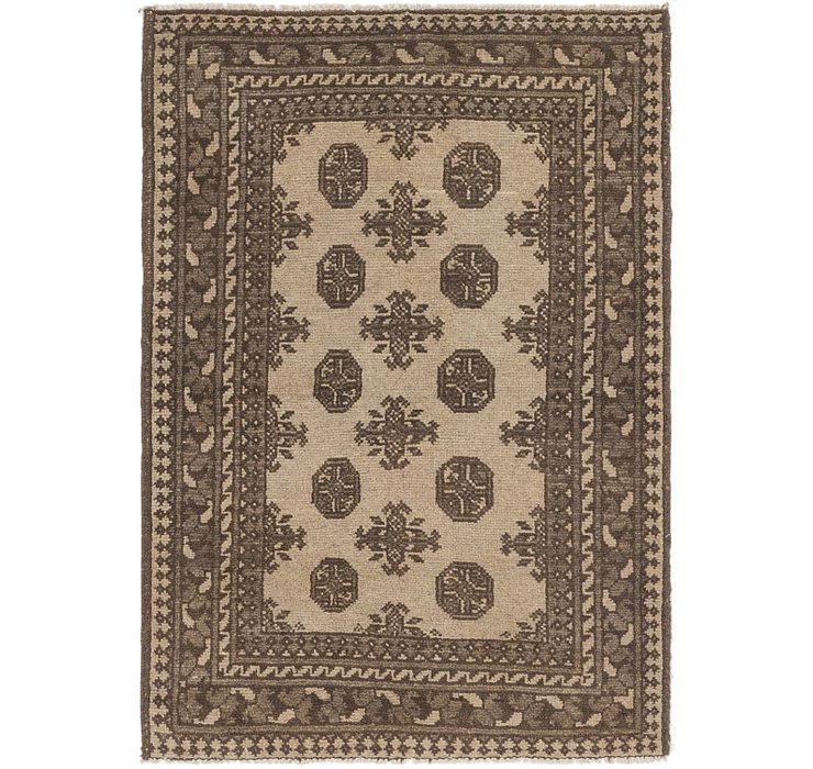 3' x 4' 3 Afghan Akhche Rug