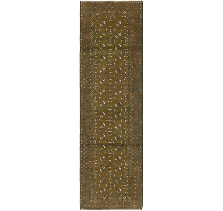 2' 9 x 9' 6 Afghan Akhche Runner Rug