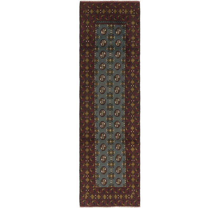 2' 8 x 9' 6 Afghan Akhche Runner Rug