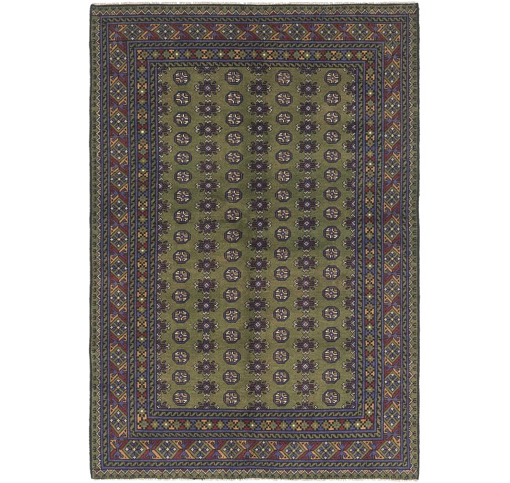 5' 2 x 7' 9 Afghan Akhche Rug