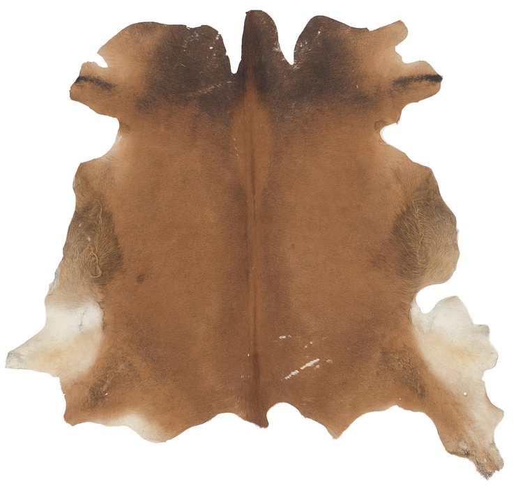 5' 7 x 6' 2 Cowhide Square Rug