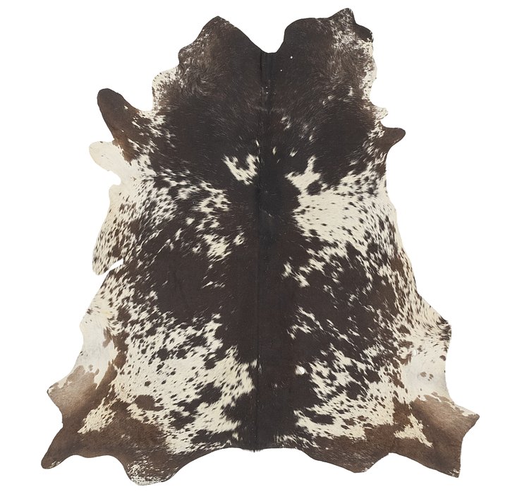 4' 4 x 5' Cowhide Square Rug