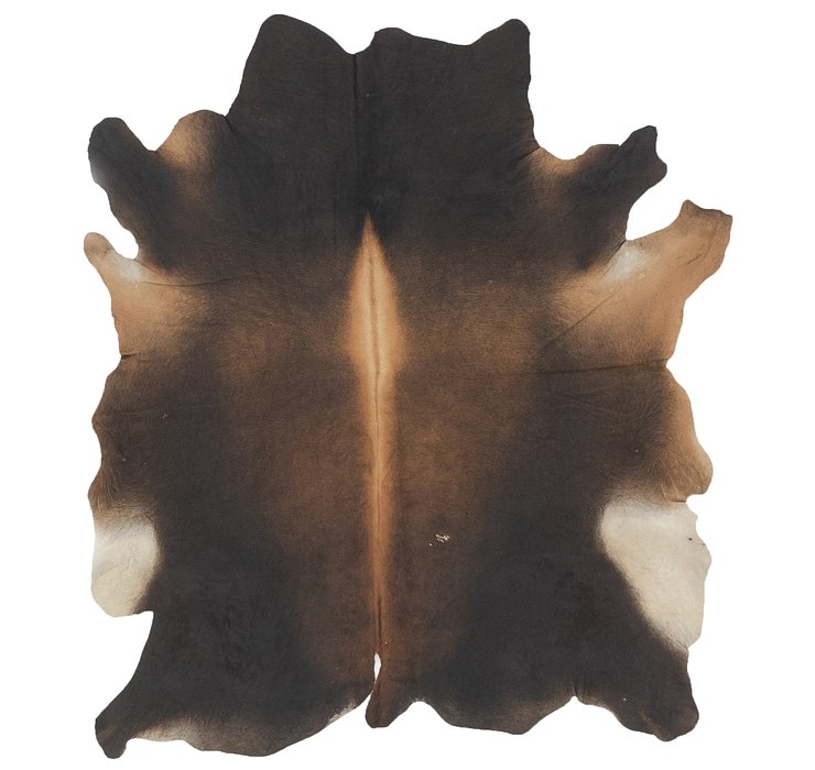 4' 9 x 5' 3 Cowhide Square Rug