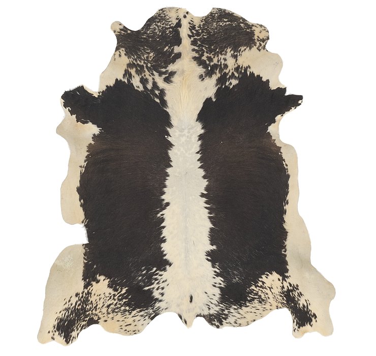 4' 9 x 5' 2 Cowhide Square Rug
