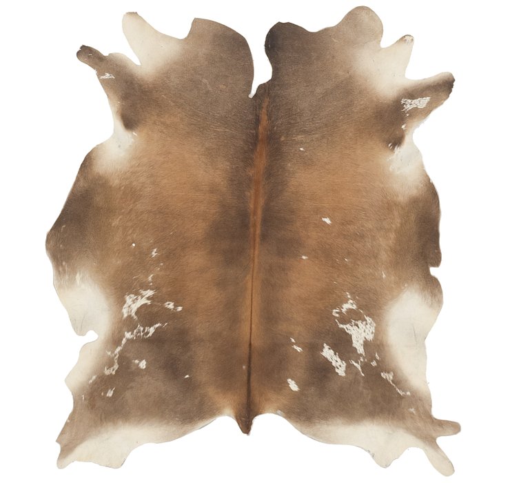 4' 9 x 5' Cowhide Square Rug