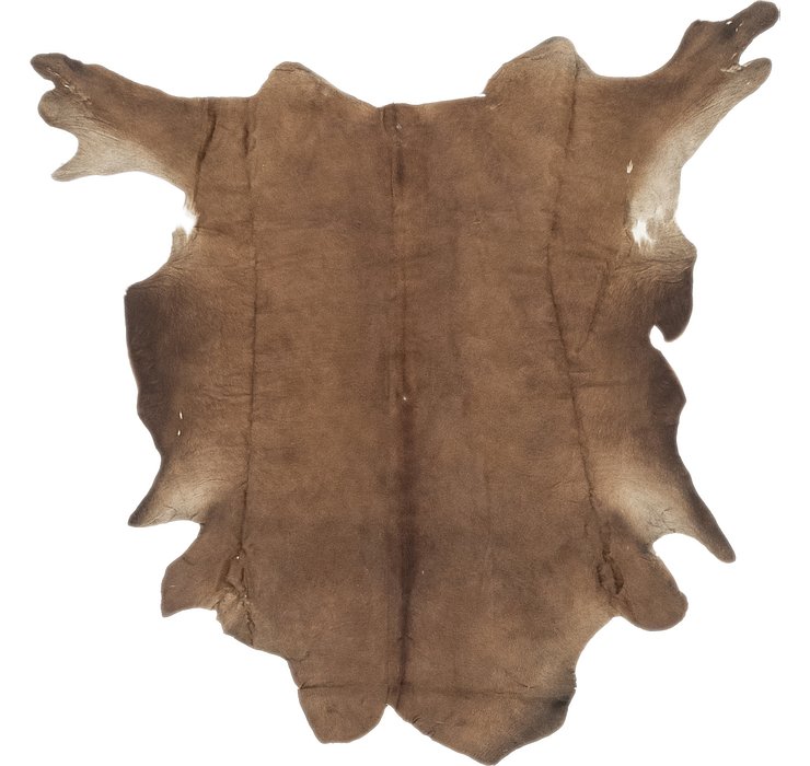 5' 10 x 6' Cowhide Square Rug